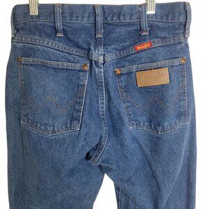 Vintage Wrangler Jeans Women 9x30 Made in USA Leather Patch Straight Leg Cowgirl